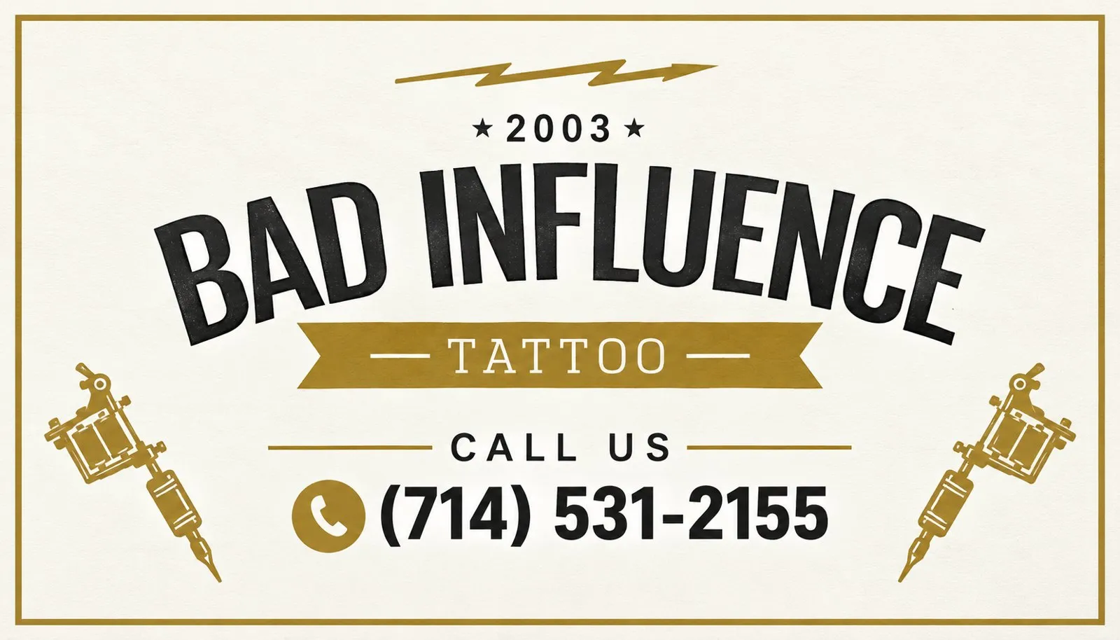 Bad Influence Tattoo ad