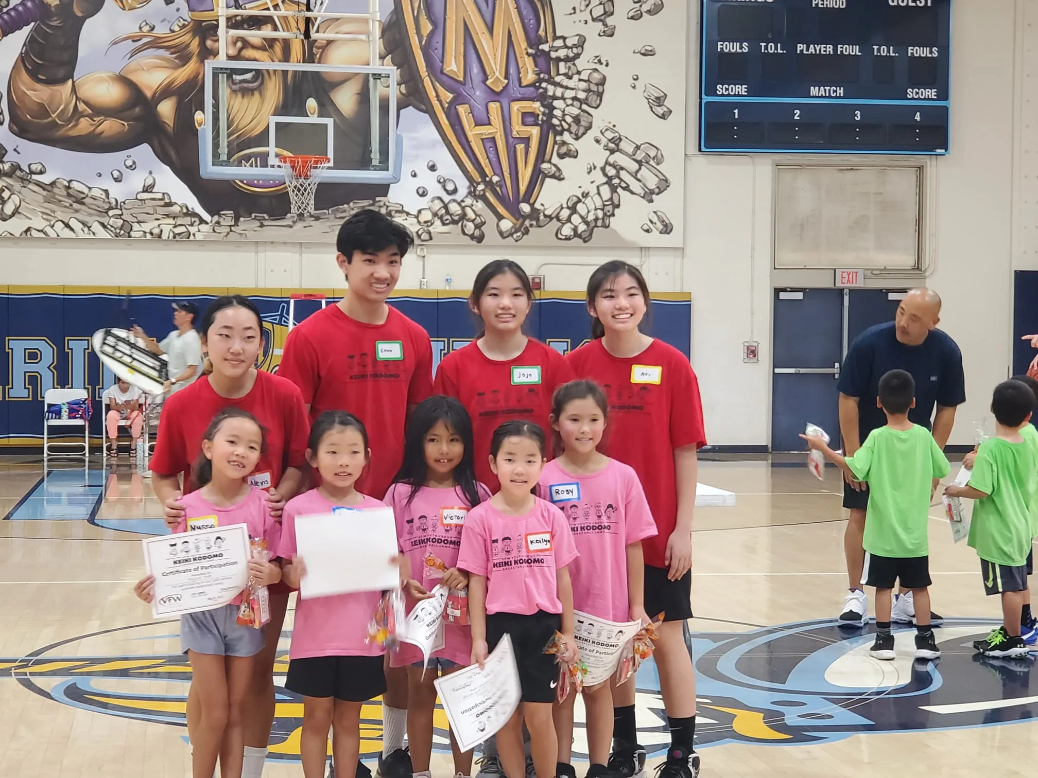 Campers practicing