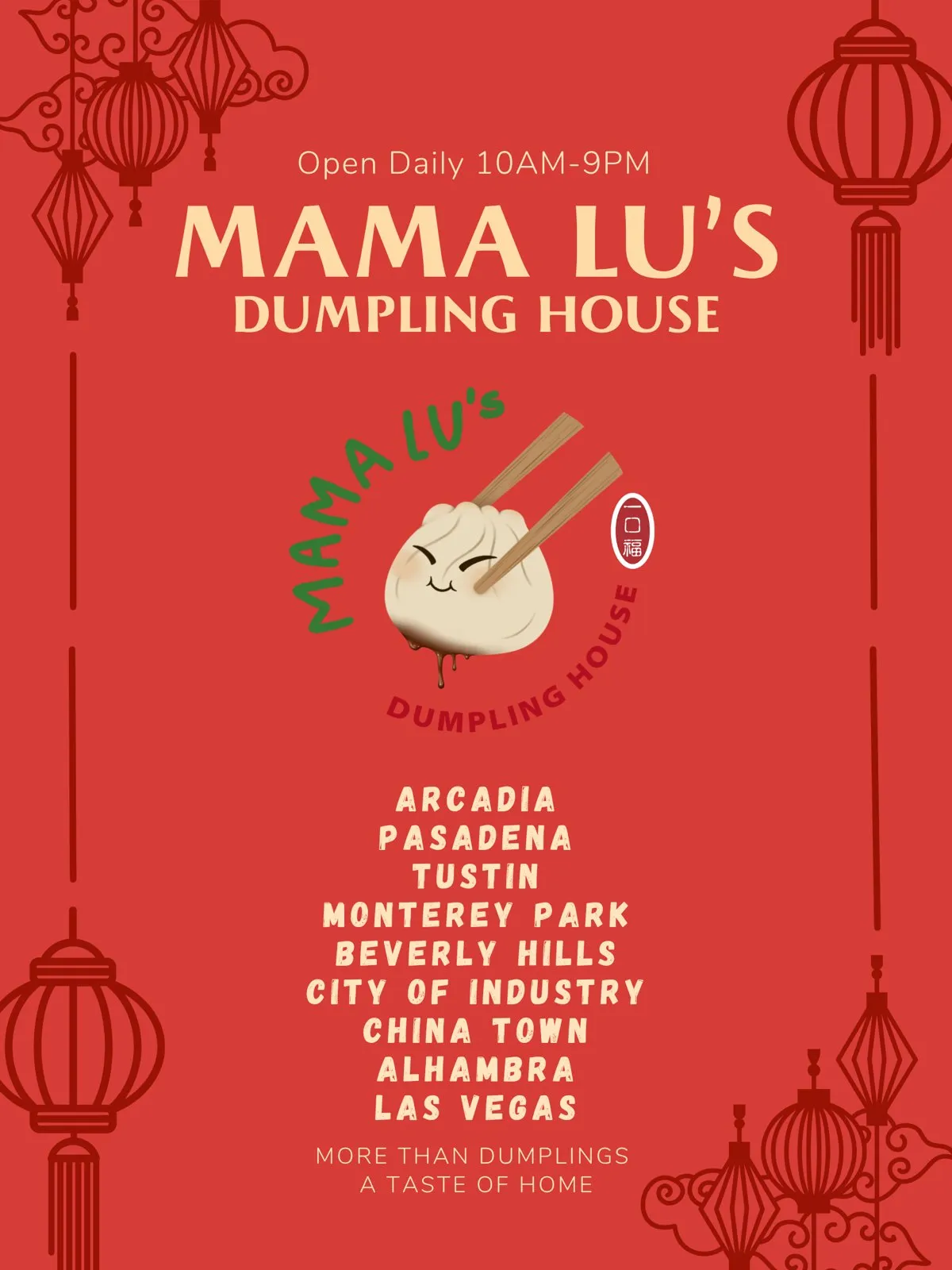 Mama Lu's Dumpling House ad